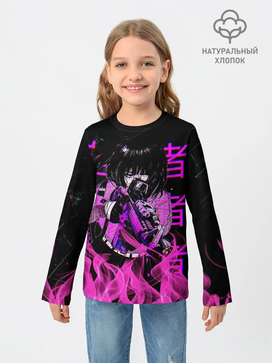 Детский лонгслив / Аниме Девушка Киберпанк