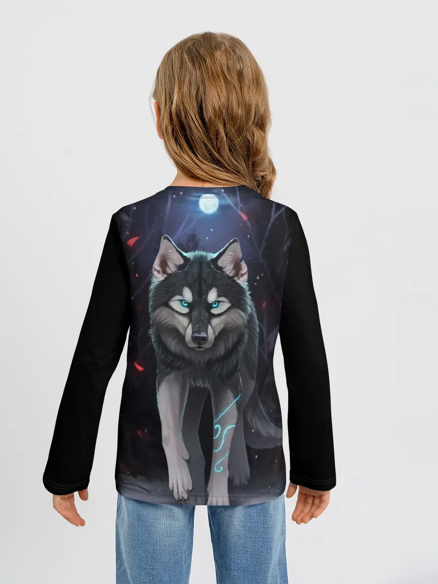 Детский лонгслив / КРАСИВЫЙ ВОЛК