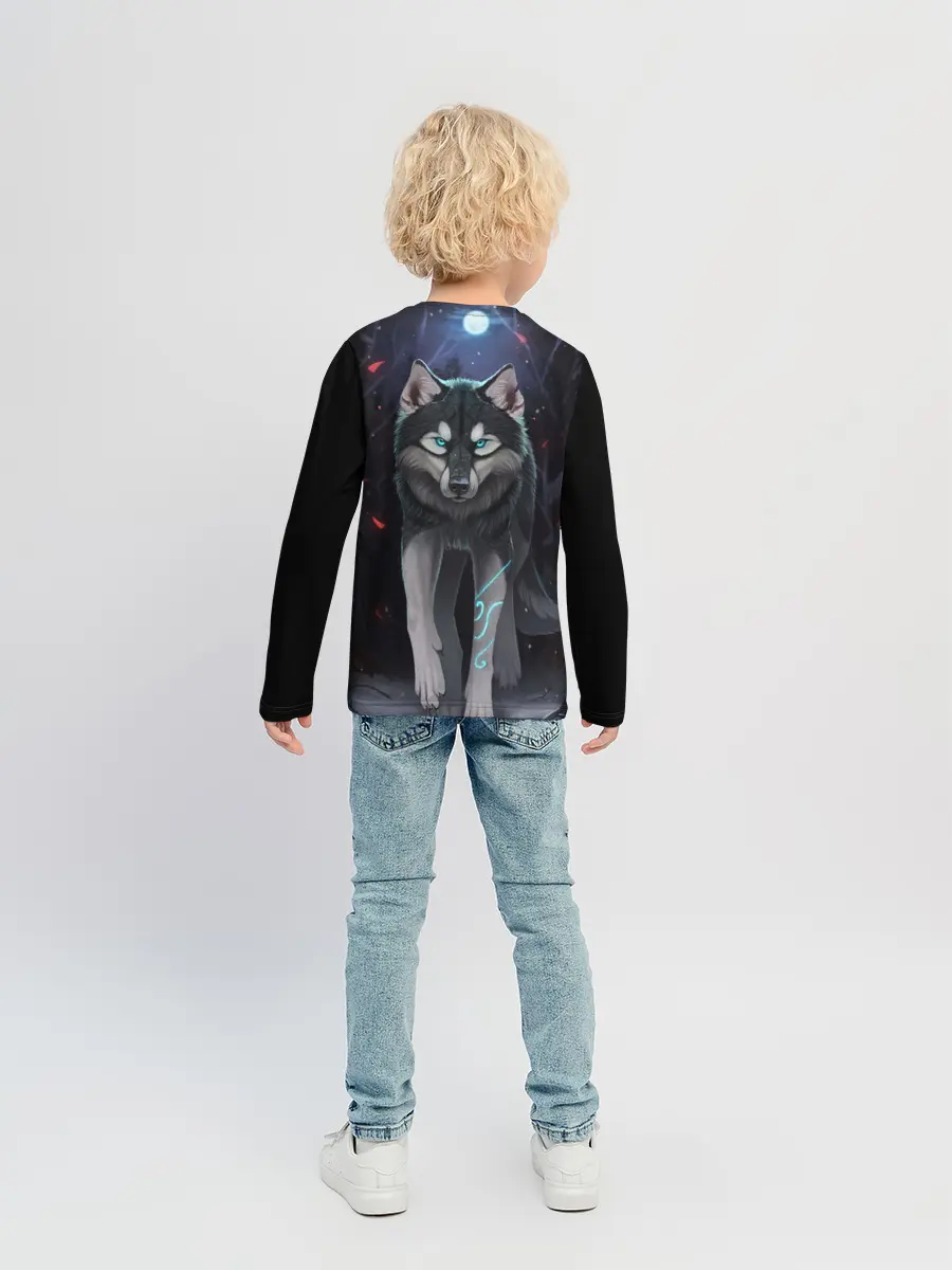 Детский лонгслив / КРАСИВЫЙ ВОЛК