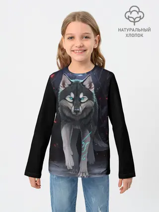 Детский лонгслив / КРАСИВЫЙ ВОЛК