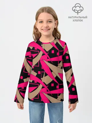 Детский лонгслив / Яркий абстрактный узор