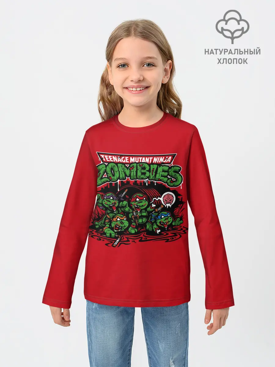 Детский лонгслив / Зомби черепашки
