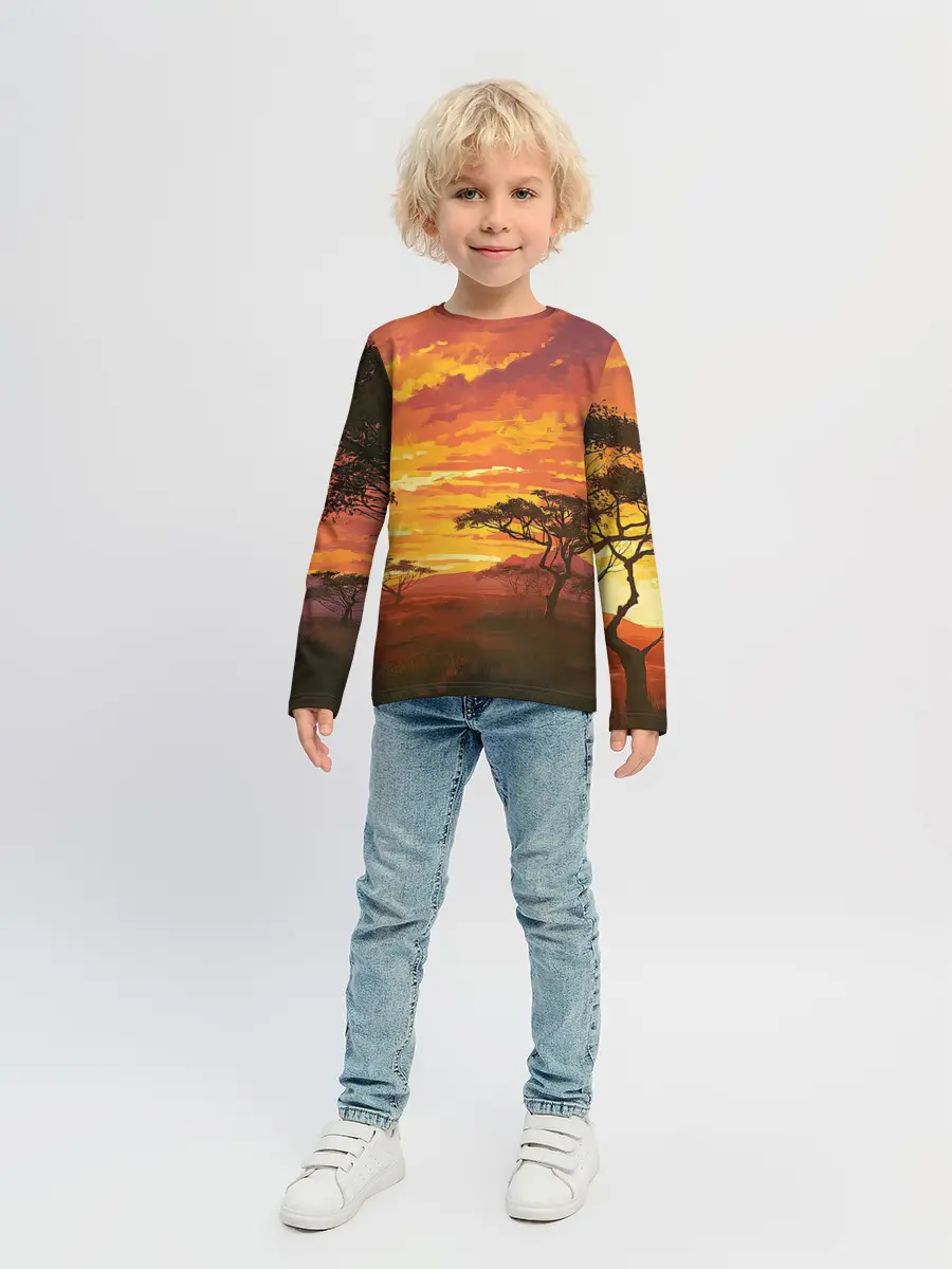 Детский лонгслив / АФРИКАНСКАЯ САВАННА