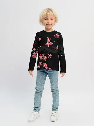 Детский лонгслив / САКУРА ЦВЕТЁТ И БЛАГАУХАЕТ