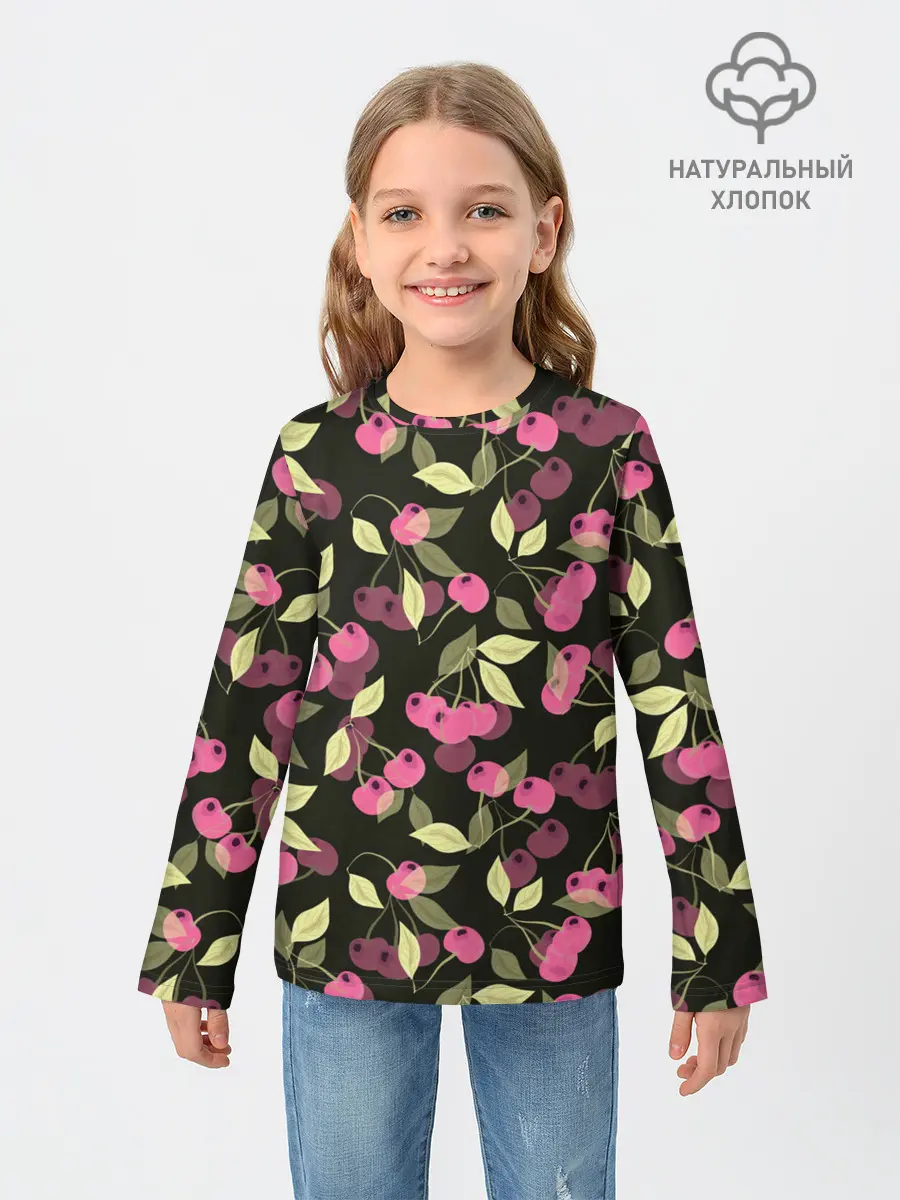 Детский лонгслив / Вишневый сад