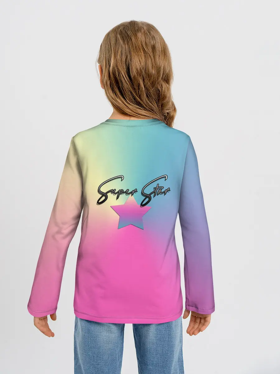 Детский лонгслив / Супер Стар