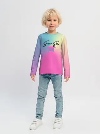 Детский лонгслив / Супер Стар