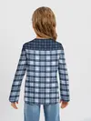 Детский лонгслив / Синий узор в клетку