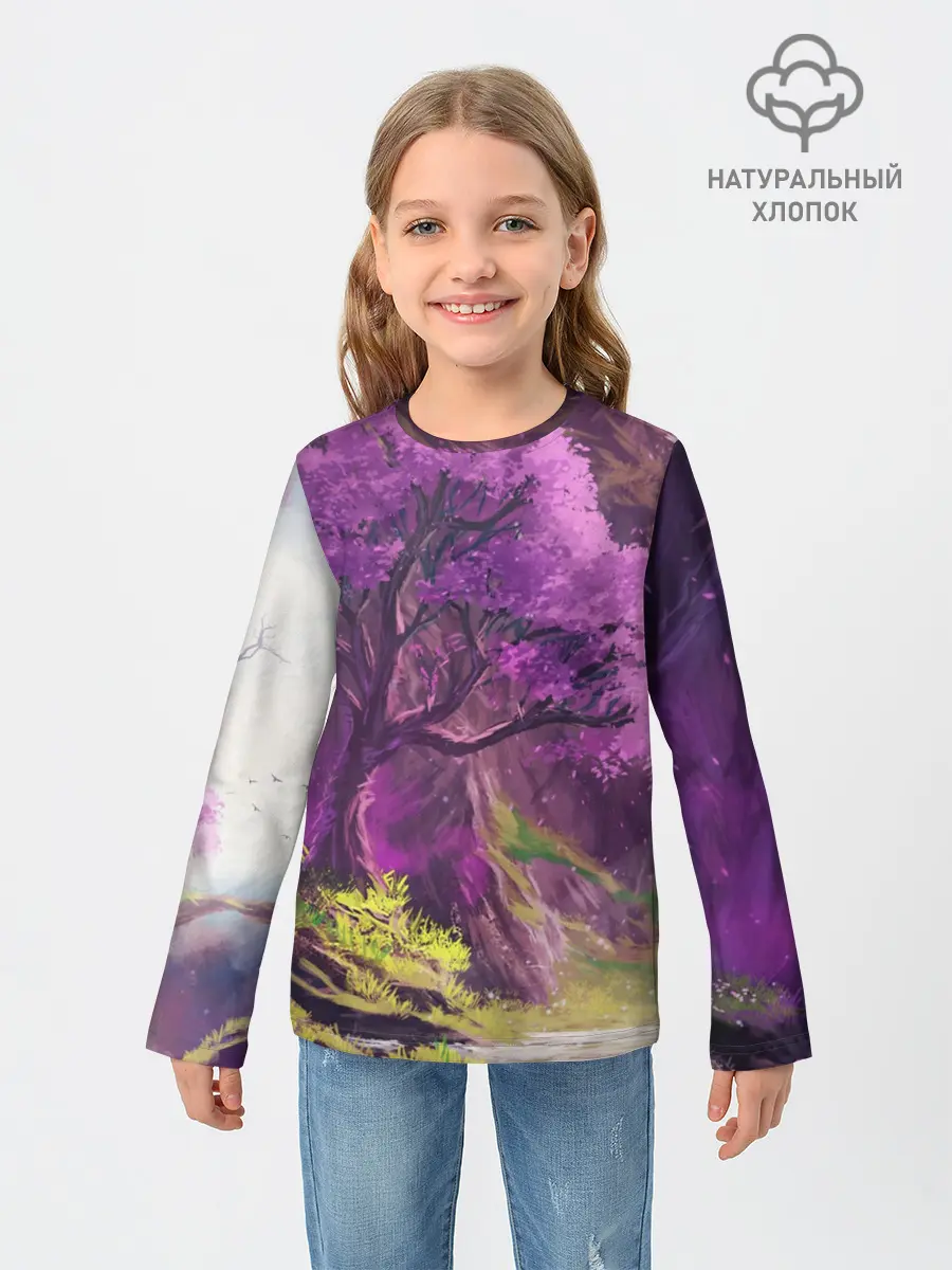 Детский лонгслив / ДЕРЕВО САКУРЫ