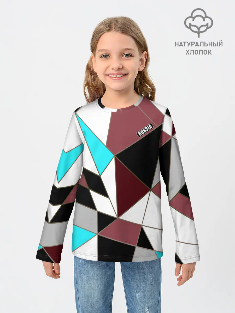 Детский лонгслив / Геометрический узор