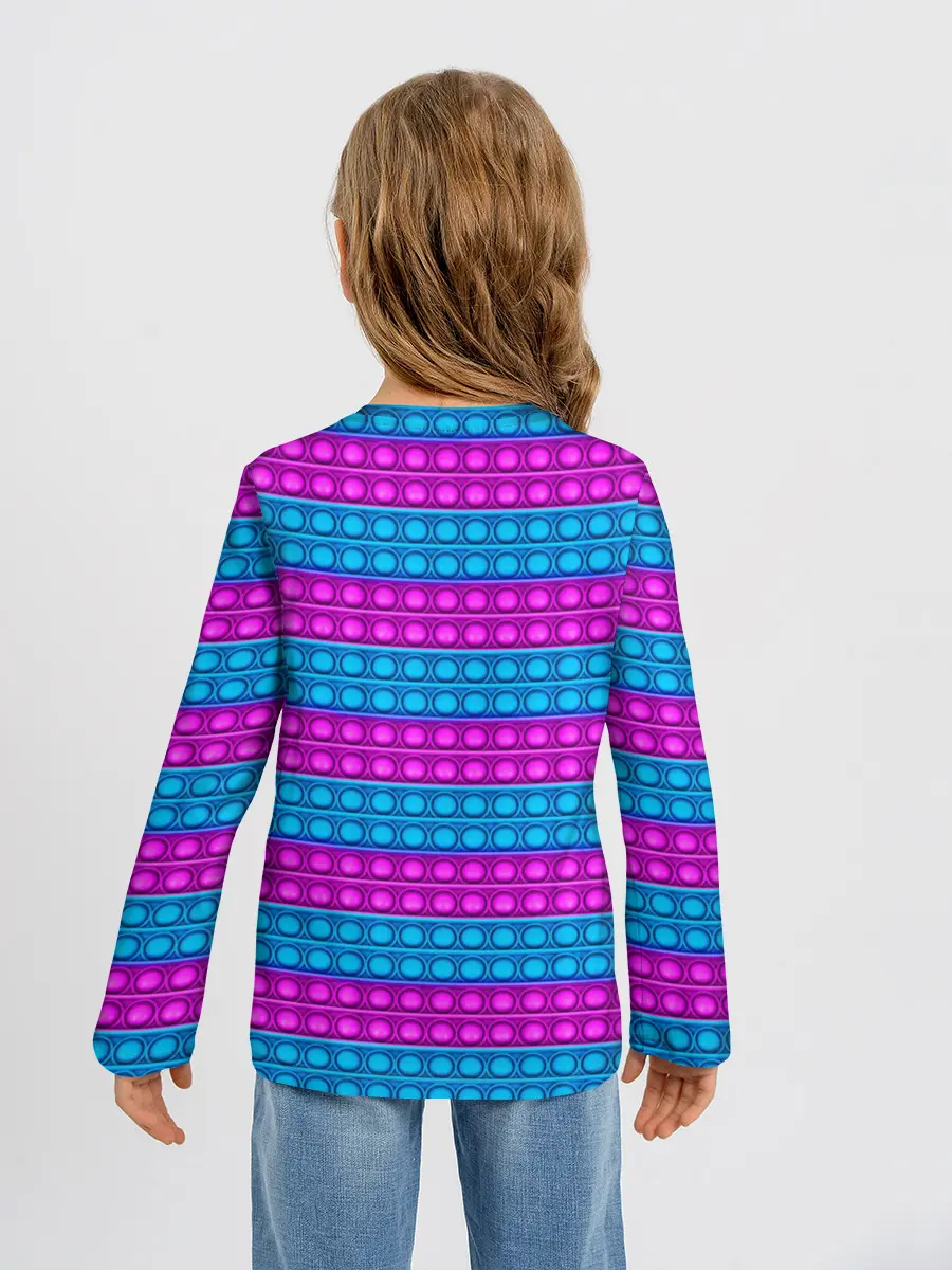 Детский лонгслив / АНТИСТРЕСС POP it | ПОП-ИТ