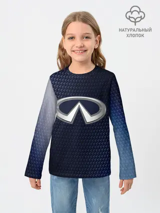 Детский лонгслив / Инфинити - Карбон