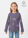 Детский лонгслив / Цветы шафрана на фиолетовом