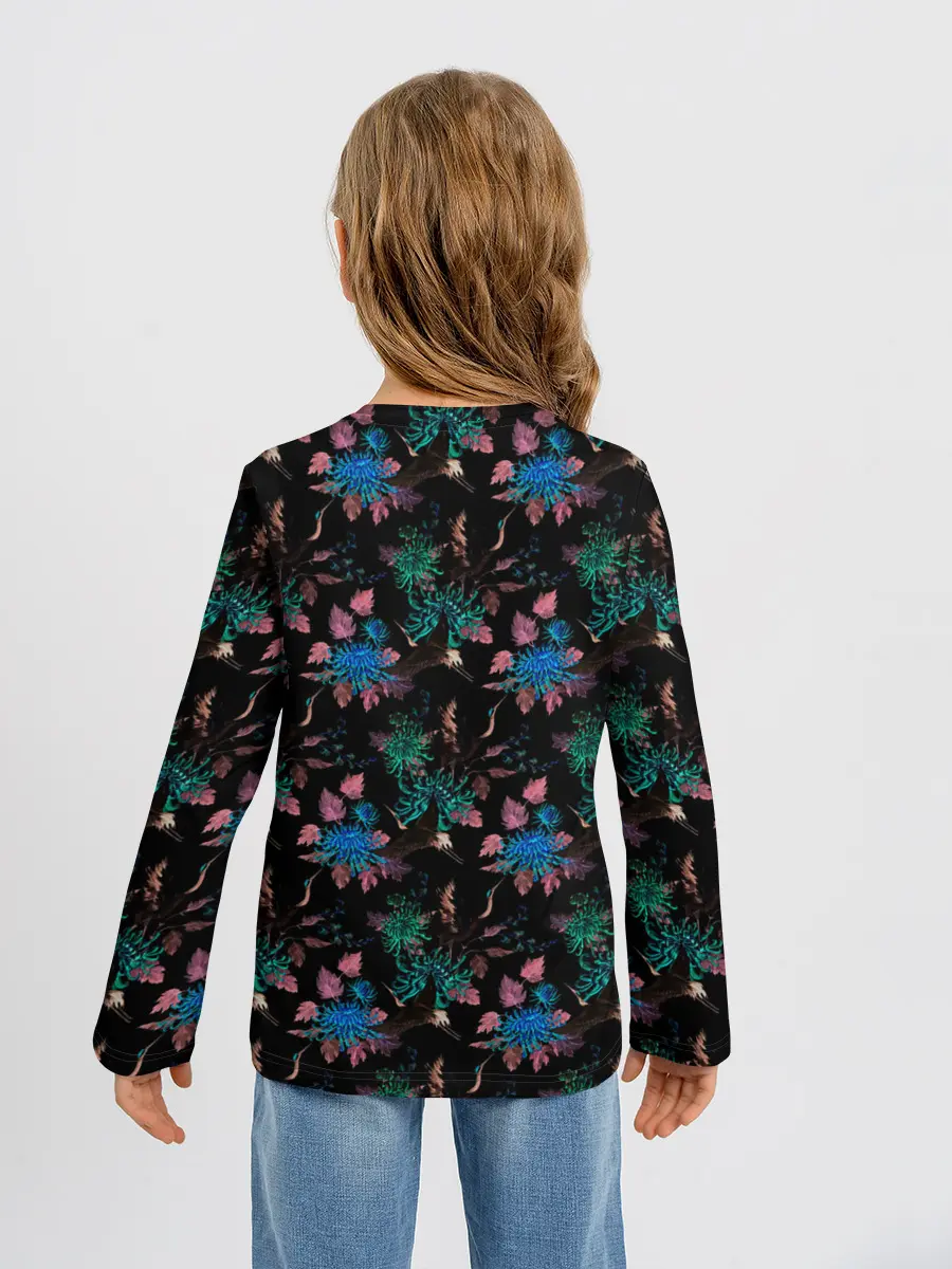 Детский лонгслив / Ночные птицы