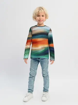 Детский лонгслив / Мозаичный абстрактный узор