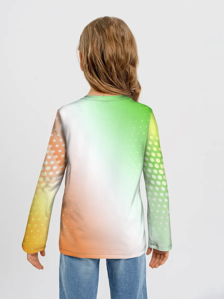 Детский лонгслив / Поп Ит - Динозавр - Абстракция