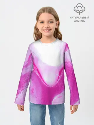 Детский лонгслив / Жидкий пурпур