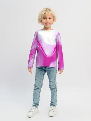 Детский лонгслив / Жидкий пурпур
