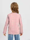 Детский лонгслив / Клетка волнистая