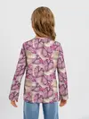 Детский лонгслив / Розовый тропический узор