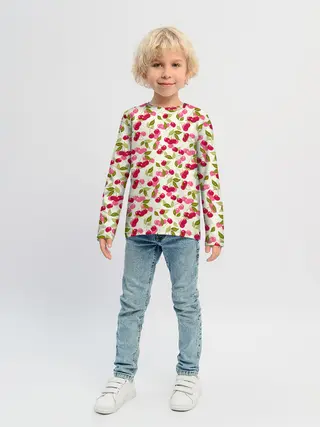 Детский лонгслив / Спелая вишня