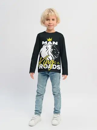Детский лонгслив / Man king of the roads