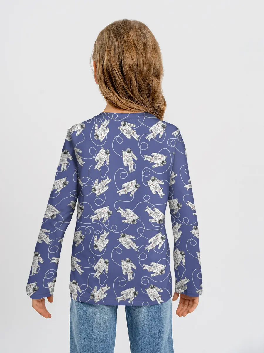 Детский лонгслив / Астронавты в космосе