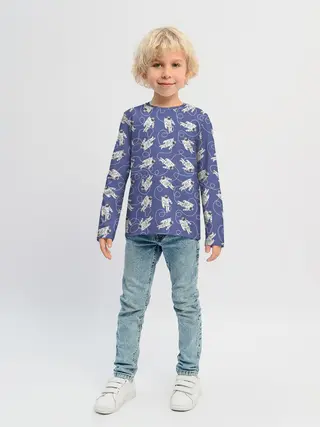 Детский лонгслив / Астронавты в космосе