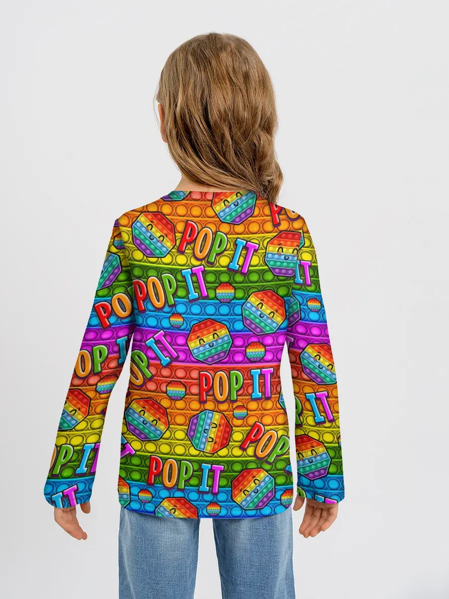 Детский лонгслив / POP IT SMILE | ПОП ИТ ПУПЫРКА