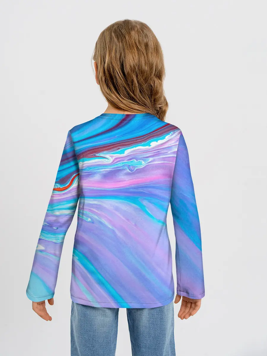 Детский лонгслив / Абстрактный прилив