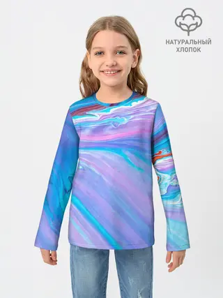 Детский лонгслив / Абстрактный прилив