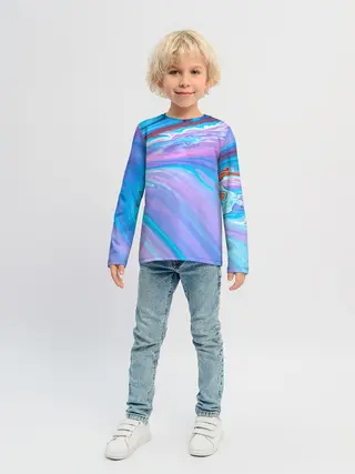 Детский лонгслив / Абстрактный прилив