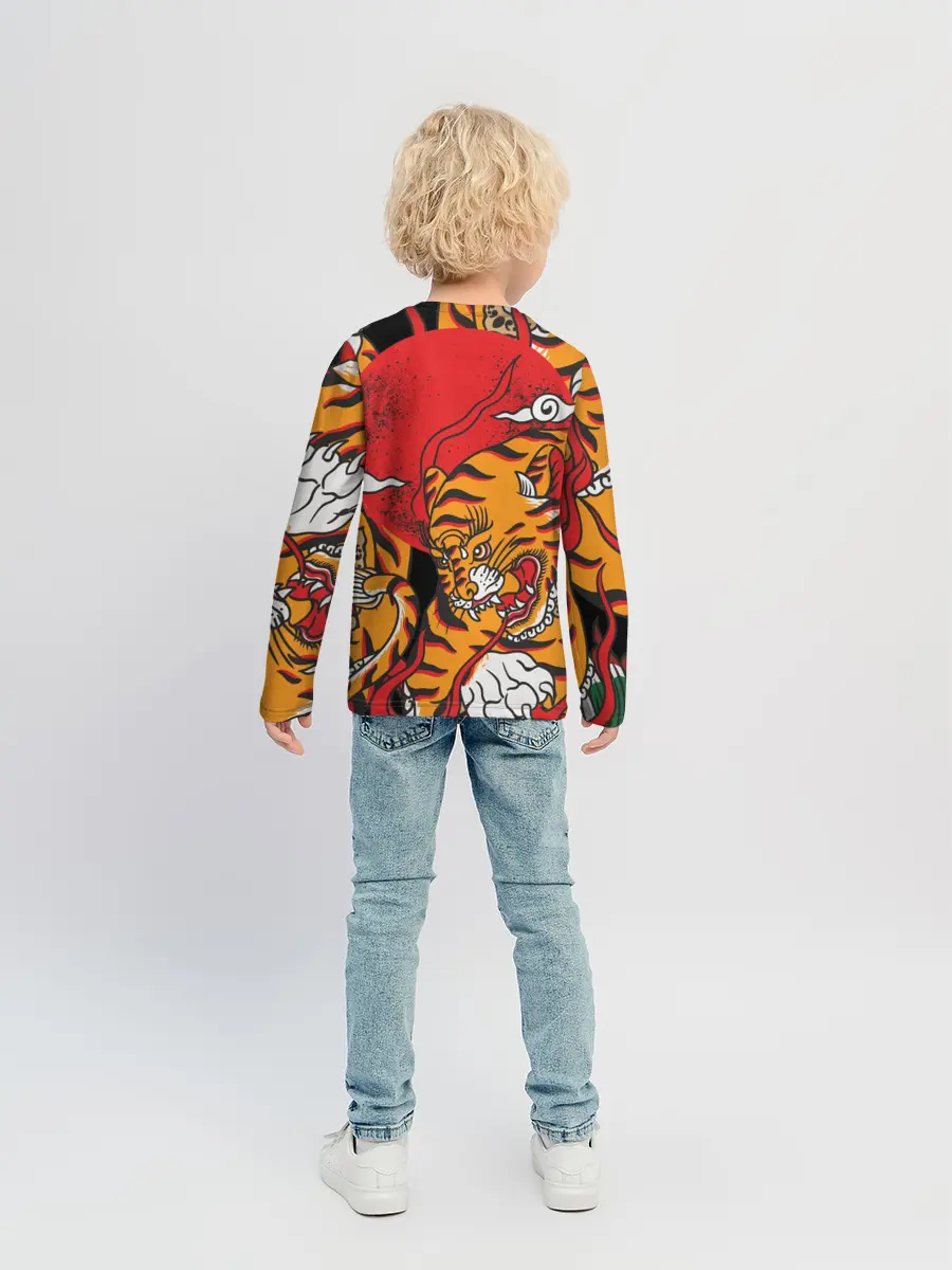 Детский лонгслив / Самурайский тигр