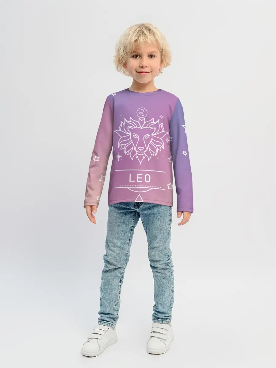 Детский лонгслив / Знак Лев
