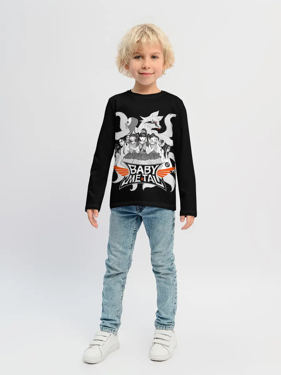 Детский лонгслив / Команда Метал Крошек
