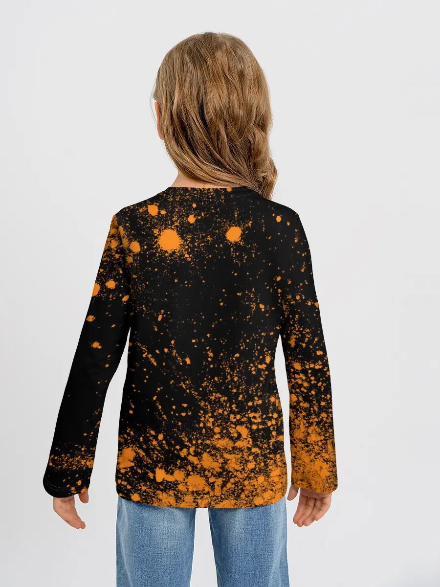 Детский лонгслив / Лиса - В Шарфике - Взрыв