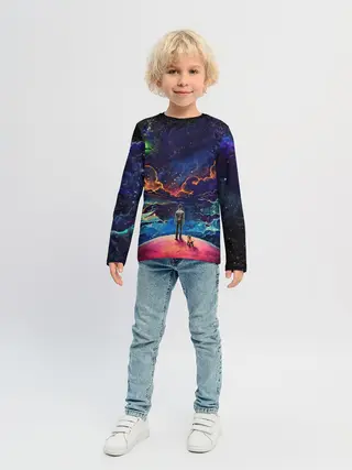 Детский лонгслив / Глубокий космос