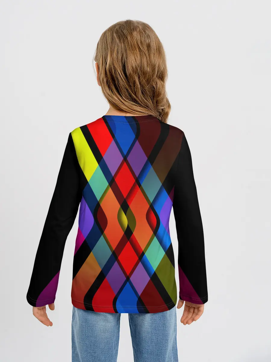 Детский лонгслив / Симметрия красок