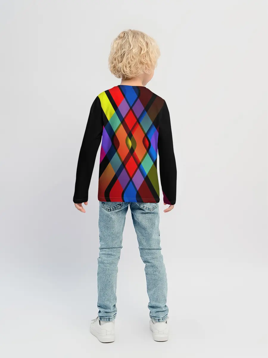Детский лонгслив / Симметрия красок