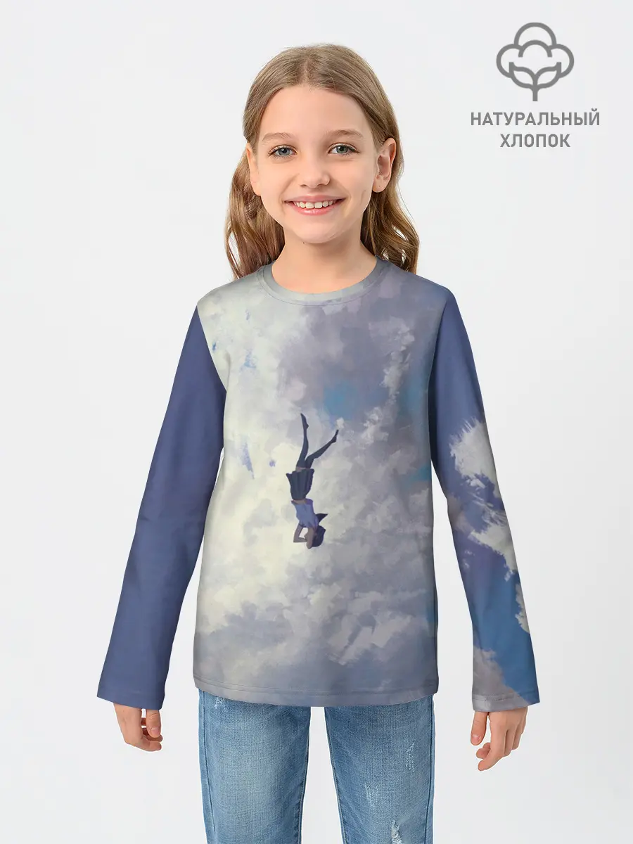 Детский лонгслив / Летящая девушка
