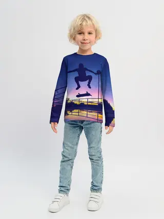 Детский лонгслив / Skateboarding