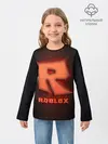 Детский лонгслив / ROBLOX NEON RED
