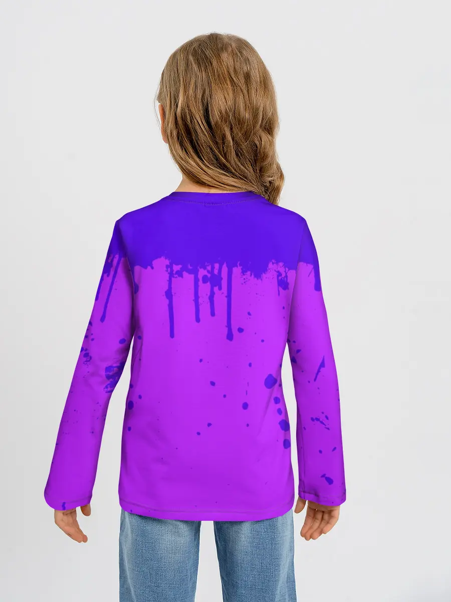 Детский лонгслив / ROBLOX ФИОЛЕТОВЫЕ ПОДТЕКИ