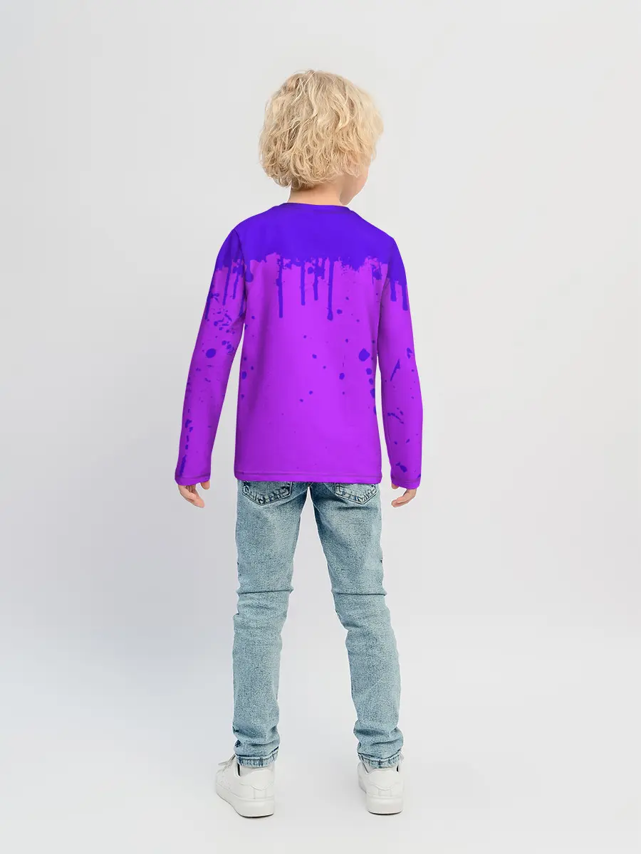 Детский лонгслив / ROBLOX ФИОЛЕТОВЫЕ ПОДТЕКИ