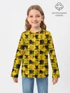 Детский лонгслив / Желто-черный модный узор