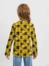 Детский лонгслив / Желто-черный модный узор
