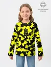 Детский лонгслив / Черно-желтый камуфляж