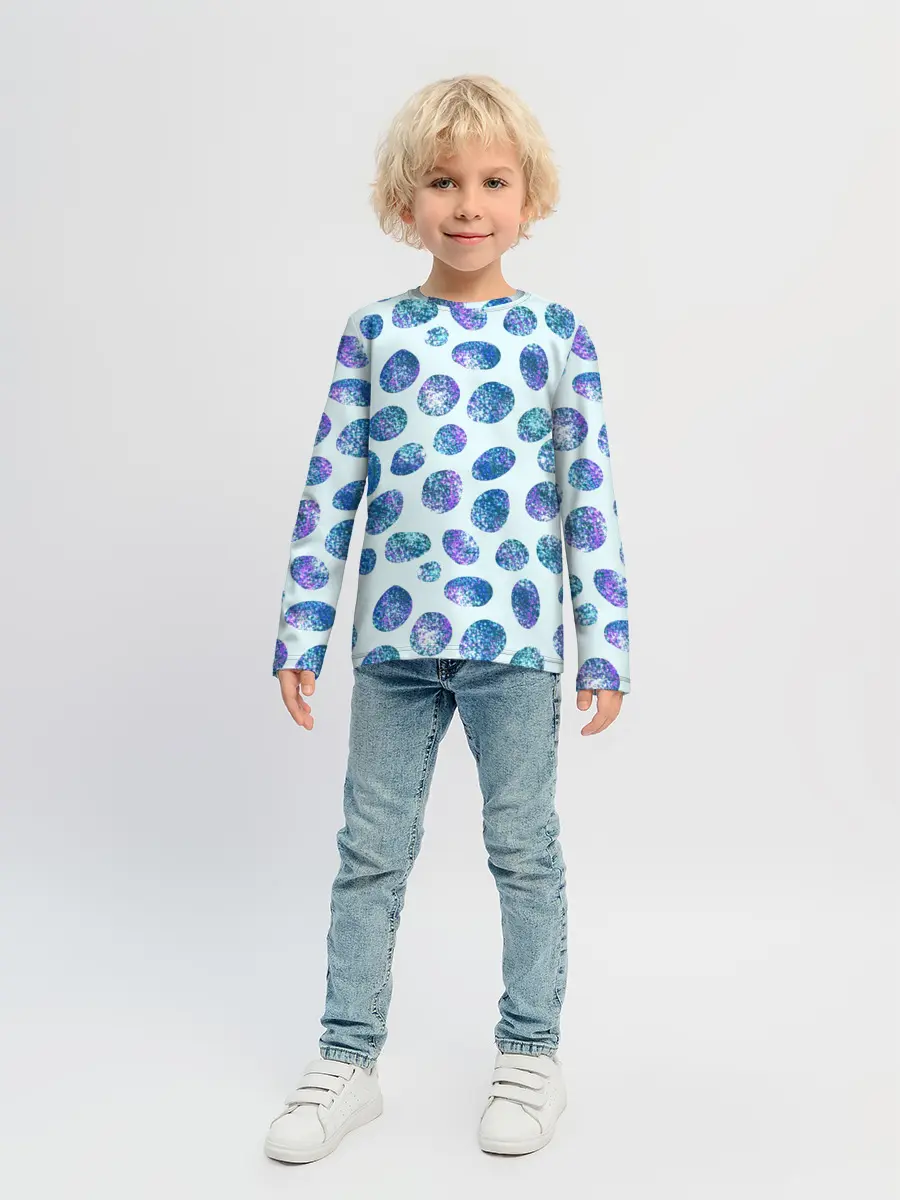 Детский лонгслив / Драгоценные синие камни