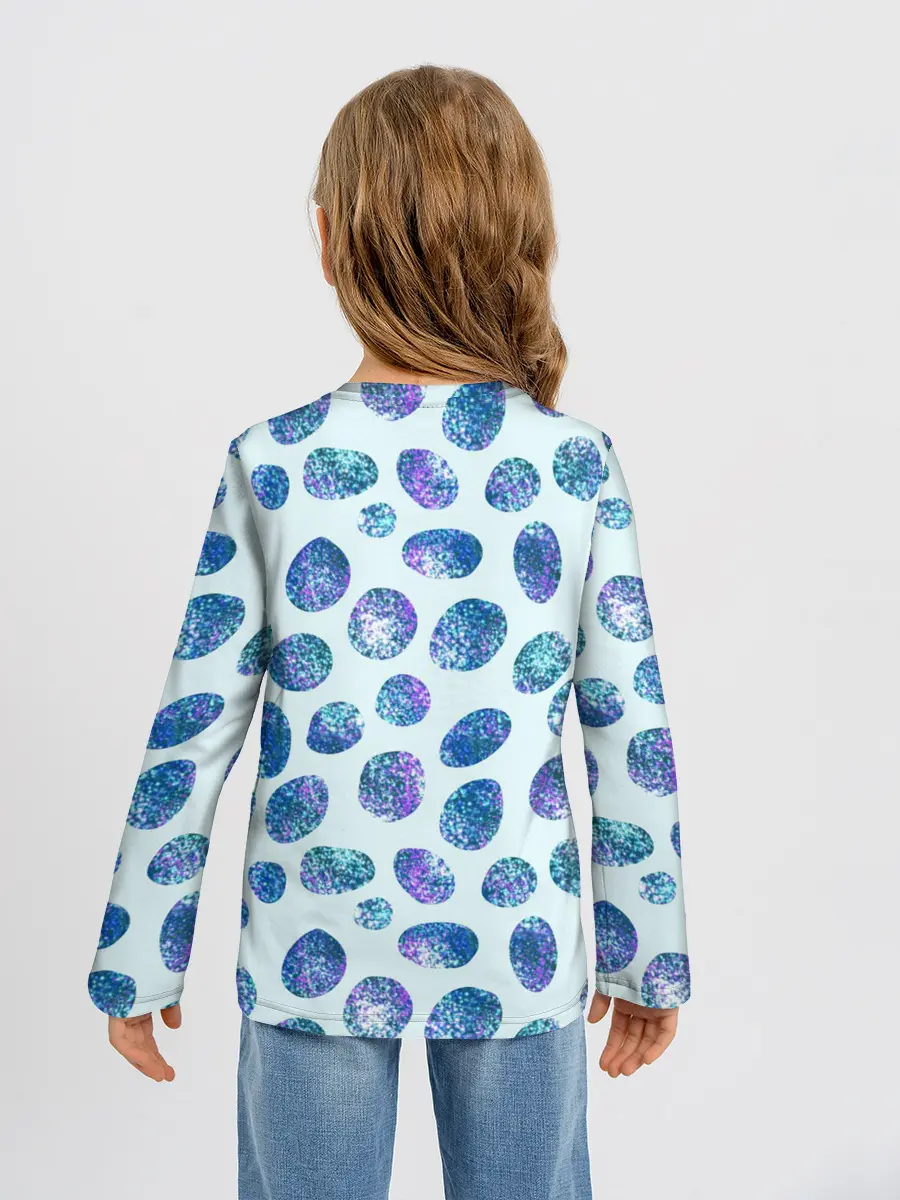 Детский лонгслив / Драгоценные синие камни