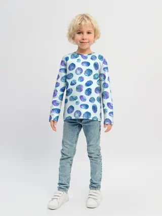 Детский лонгслив / Драгоценные синие камни